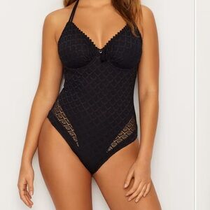 Bare Necessities Black Lace One-Piece Swimsuit